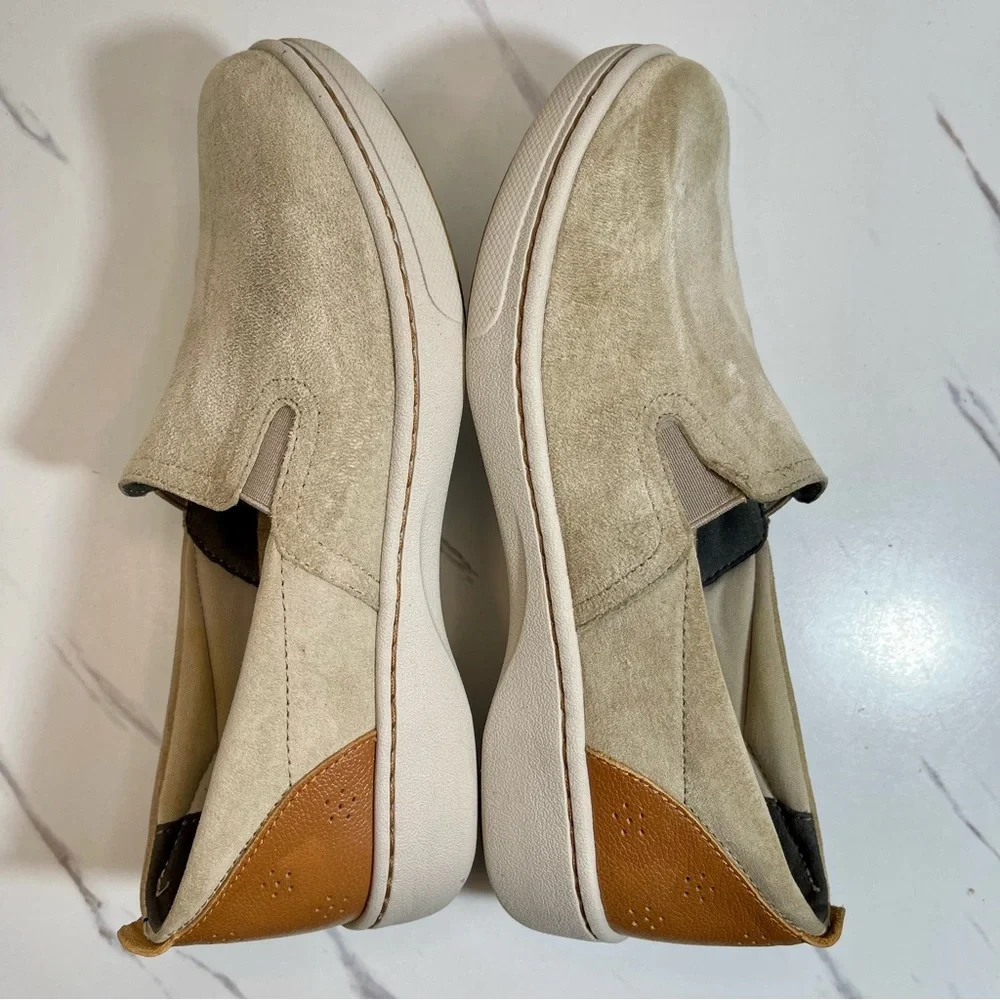 Dansko Beige Suede Leather Slip-on Comfort Sneaker Women's Sz 7.5-8/EU 38 Nurse